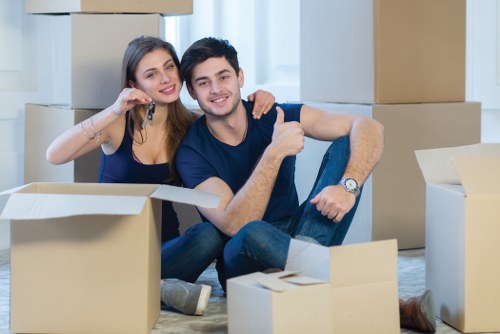 Commercial moving team planning a business relocation in Brompton