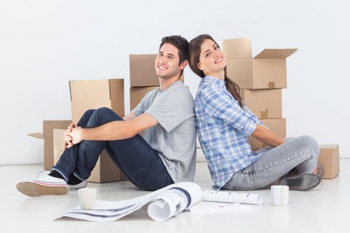 Moving truck loaded with household items for Brompton customers